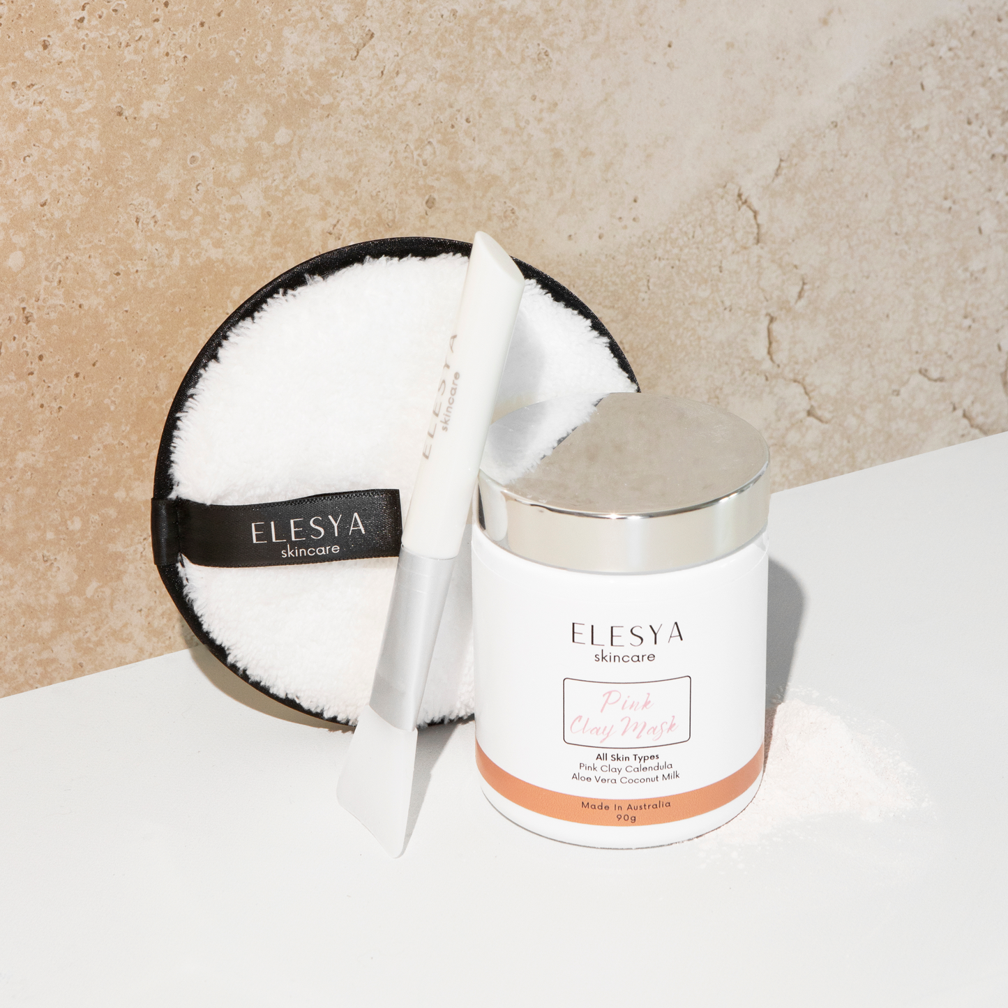 Pink Clay Mask 90gm *Free Mask Applicator