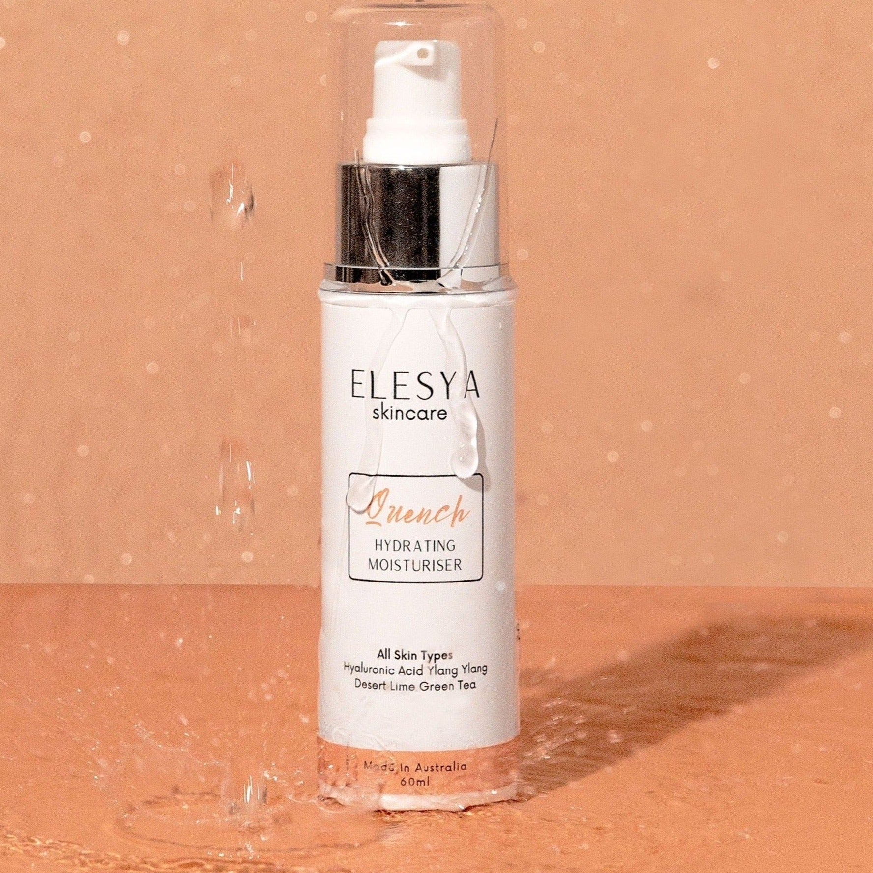 Elesya skincare - quench hydrating moisturiser - lightweight moisturiser -Australian made natural skincare - skincare for sensitive skin