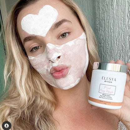 Elesya skincare pink clay mask australian made natural skincare