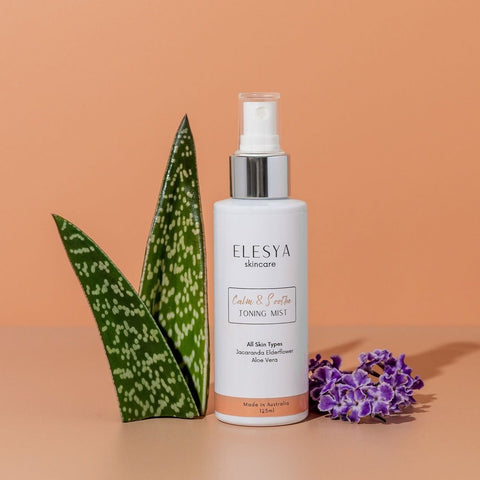 Elesya skincare Calm and soothe toning mist Australian made natural skincare suitable for sensitive skin