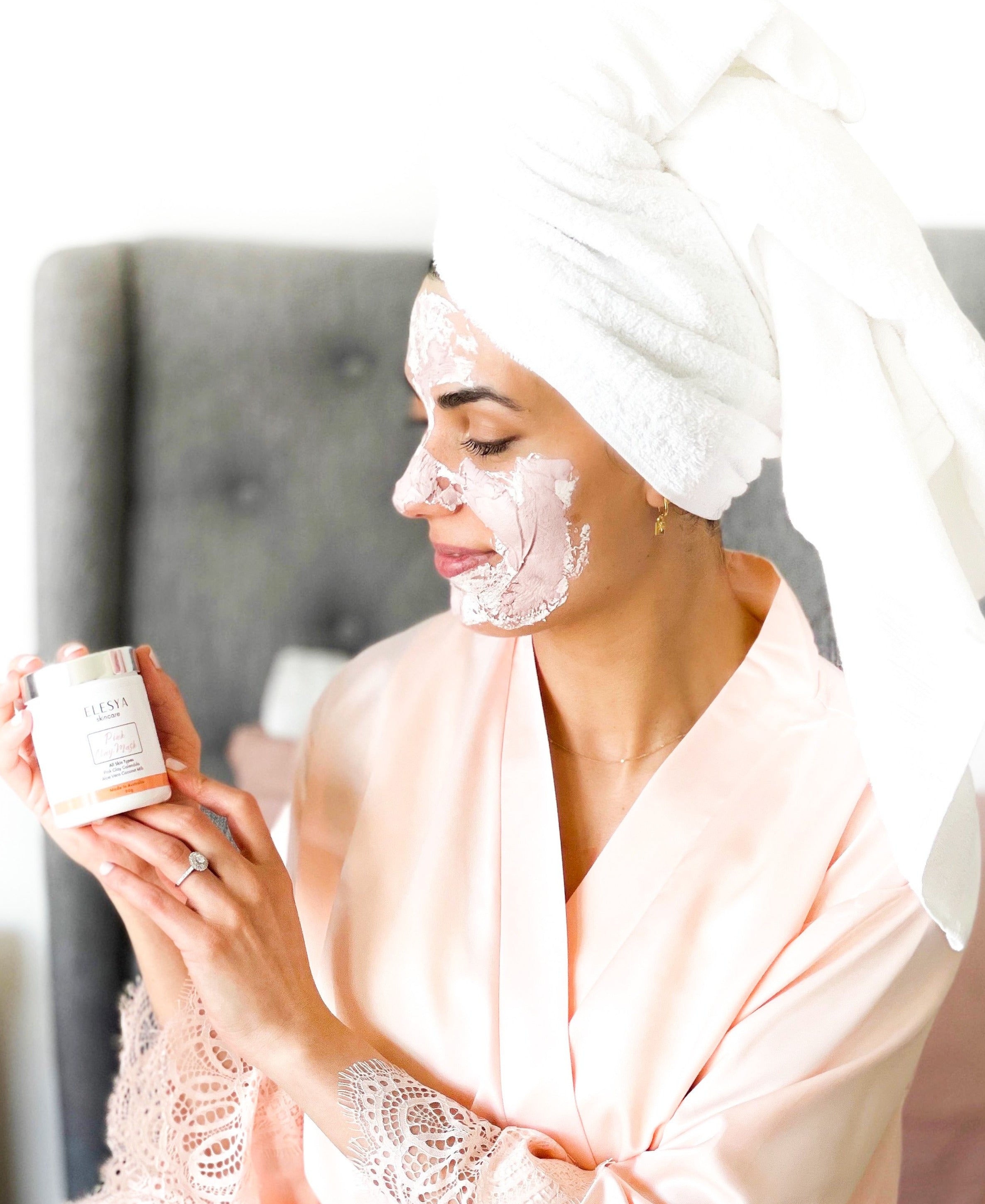 Elesya skincare pink clay mask australian made natural skincare
